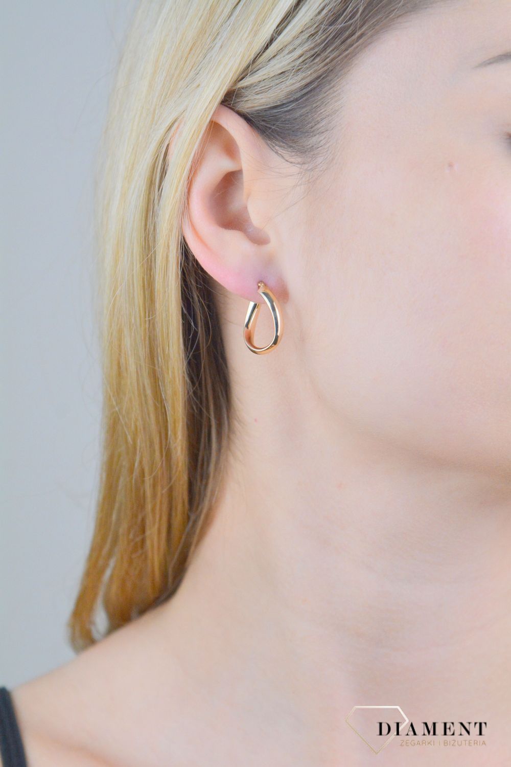 Kolczyki wiszące koła owalne skręcone próba 375, KL 5439 375.jpg